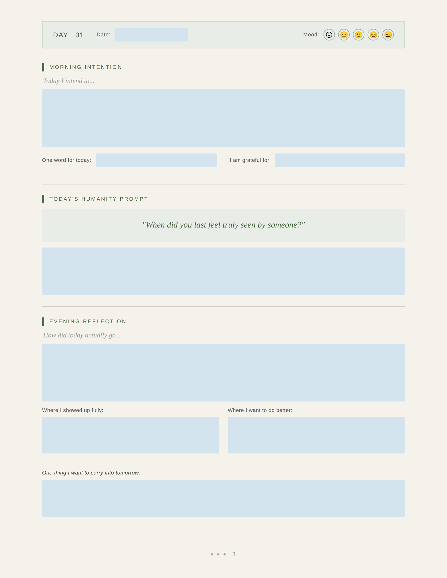 The Soft Life Journal — 90-Day Guided Mindfulness Journal | Fillable PDF | Instant Download